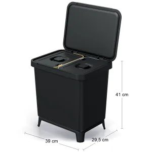 Prosperplast Odpadkový kôš SYSTEMO 2x10 l čierny