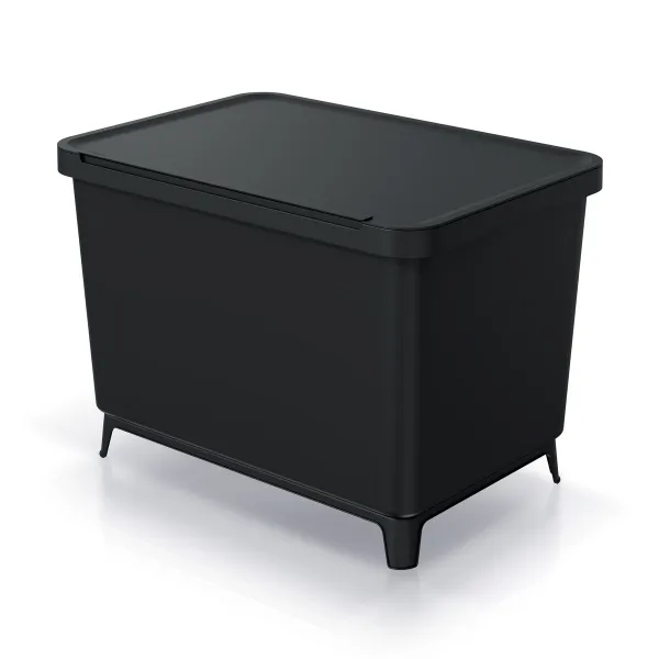 Prosperplast Odpadkový kôš SYSTEMO 2x10 L + 23 L čierny