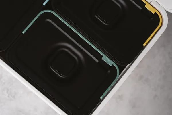 Prosperplast Odpadkový kôš SYSTEMO 2x10 L + 23 L čierny