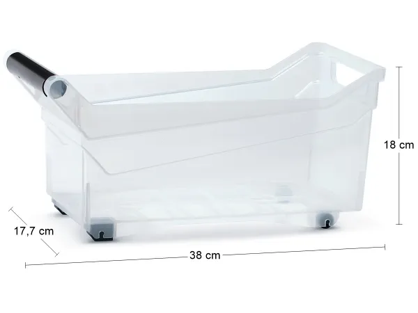 NABBI NUK3L plastový úložný box na kolieskach 10 l priehľadná