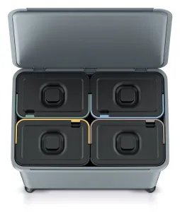 Prosperplast Odpadkový kôš SYSTEMO 4x10 L sivý