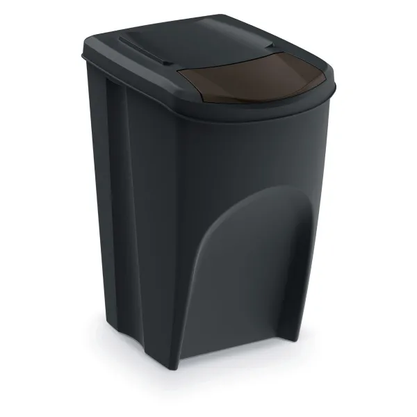 Kôš na triedený odpad Sortibox 35 l, 4 ks, čierna