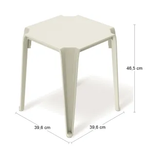 Prosperplast Zahradní odkládací stolek LOTTIES 39,6x39,6x46,5 cm béžový