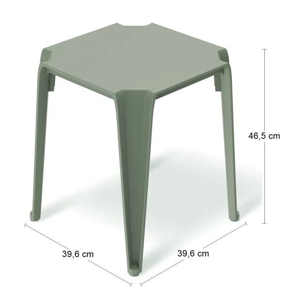 Prosperplast Zahradní odkládací stolek LOTTIES 39,6x39,6x46,5 cm zelený