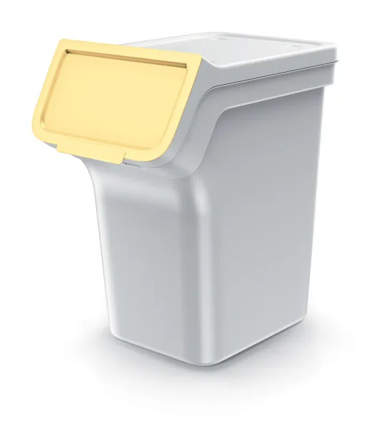 Prosperplast Sada 4 odpadkových košů STACKBOXER Q 4 x 20 L popelavě šedá