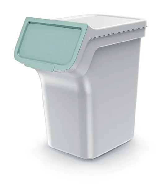 Prosperplast Sada 4 odpadkových košů STACKBOXER Q 4 x 20 L popelavě šedá