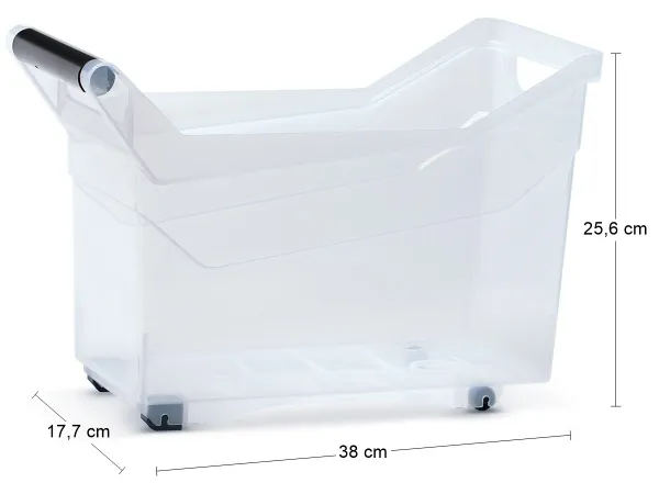 Úložný box s kolieskami transparentný Nikki 14 l