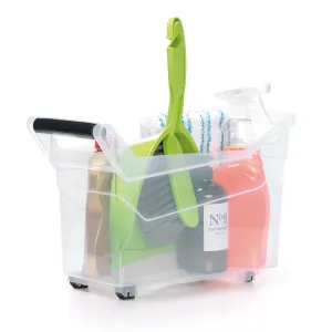 Úložný box s kolieskami transparentný Nikki 14 l