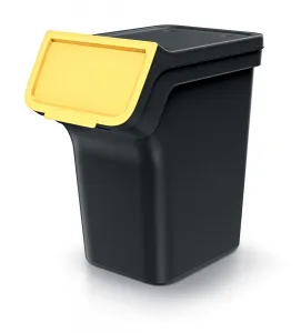 Prosperplast Sada 3 odpadkových košů STACKBOXER Q 3 x 20 L černá