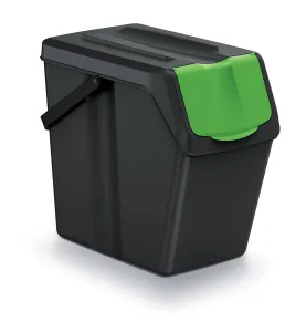 NABBI ISWB25S3 odpadkový kôš na triedený odpad (3 ks) 25 l čierna / kombinácia farieb