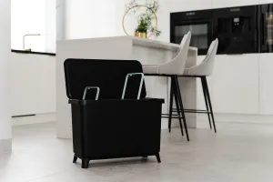 Prosperplast Odpadkový kôš SYSTEMO 10 L + 23 L čierny