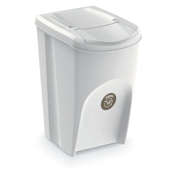 Prosperplast Sada 4 odpadkových košov Soorti na triedený odpad 4 x 35 l biela