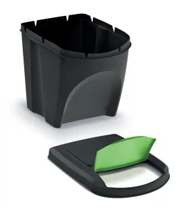 Kôš na triedený odpad Sortibox 25 l, 3 ks, čierna