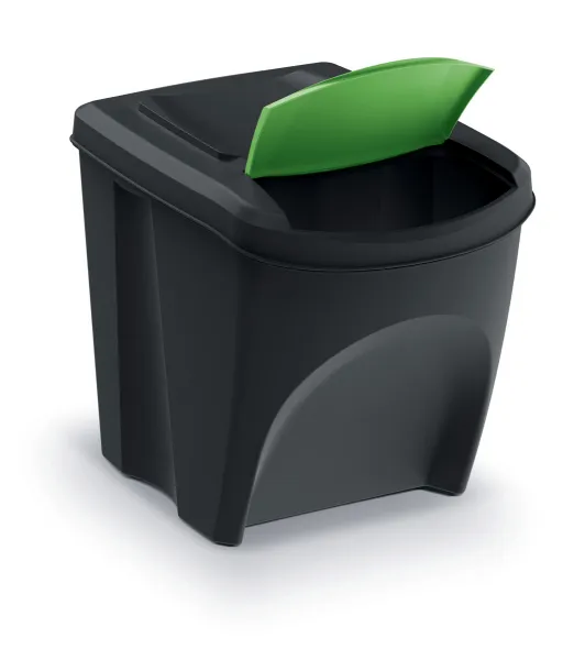 Kôš na triedený odpad Sortibox 25 l, 3 ks, čierna