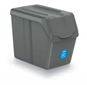 Prosperplast Sada košov na triedenie odpadu HADAR II 3x20L sivý kameň