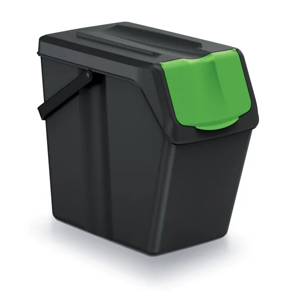 Prosperplast Sada 4 odpadkových košů Soorti 4 x 25 L černá
