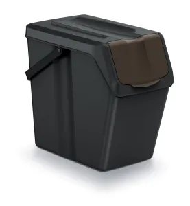 Prosperplast Sada 4 odpadkových košů Soorti 4 x 25 L černá