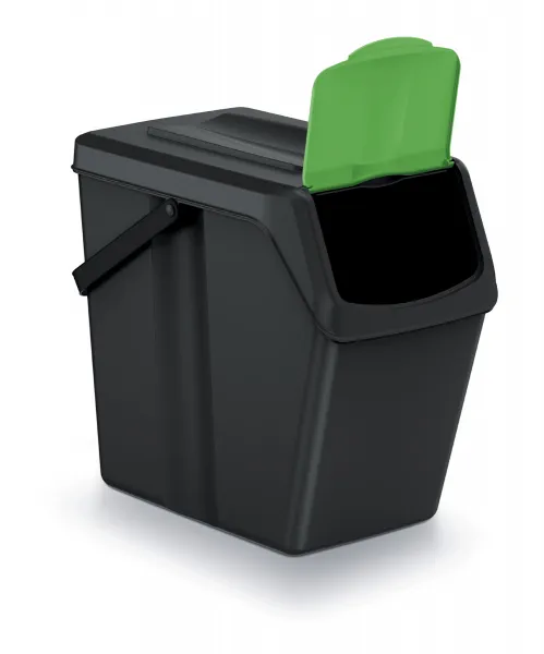 Prosperplast Sada 4 odpadkových košů Soorti 4 x 25 L černá