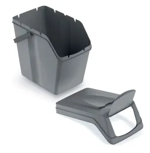 Prosperplast Súprava 3 odpadkových košov COMPO II 3x25L sivý kameň