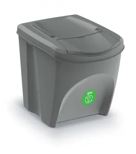 Prosperplast Súprava 3 odpadkových košov 3x25 L DEILA sivá