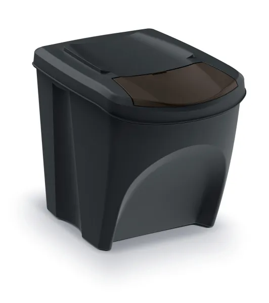 Prosperplast Sada 4 odpadkových košů Soorti na tříděný odpad 4 x 25 l černá