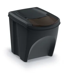 Prosperplast Sada 4 odpadkových košů Soorti na tříděný odpad 4 x 25 l černá