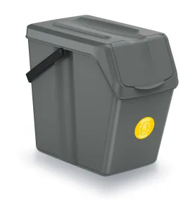 Prosperplast Sada košov na triedenie odpadu SORTERRA 4x25L sivý kameň