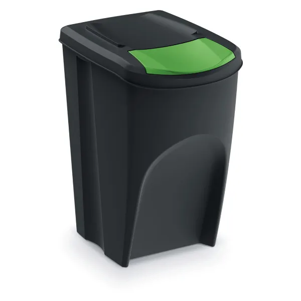 Kôš na triedený odpad Sortibox 35 l, 4 ks, čierna