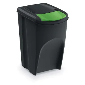 Kôš na triedený odpad Sortibox 35 l, 4 ks, čierna