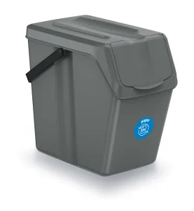 Prosperplast Sada košov na triedenie odpadu SORTERRA 4x25L sivý kameň