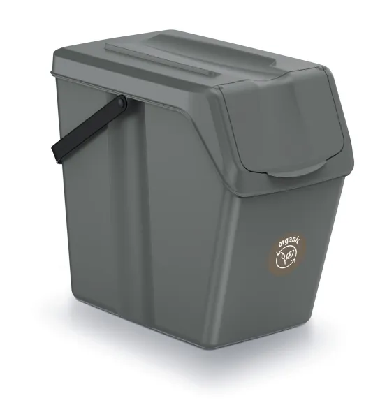 Prosperplast Sada košov na triedenie odpadu SORTERRA 4x25L sivý kameň