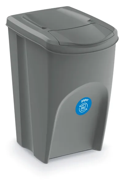 Prosperplast Súprava košov na triedenie odpadu ECOBOX 3x35L sivý kameň