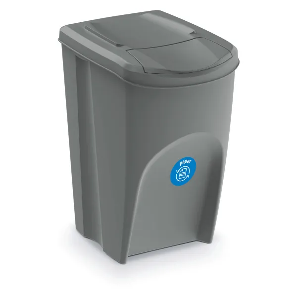 Prosperplast Sada 4 odpadkových košů Soorti na tříděný odpad 4 x 35 l šedá