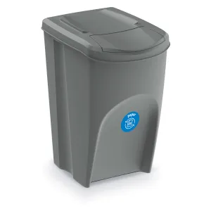 Prosperplast Sada 4 odpadkových košů Soorti na tříděný odpad 4 x 35 l šedá