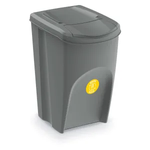 Prosperplast Sada 4 odpadkových košů Soorti na tříděný odpad 4 x 35 l šedá