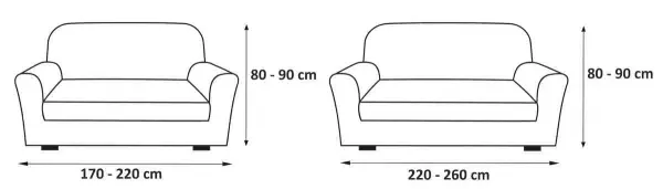 Poťah multielastický na sedaciu súpravu, Lazos, hnedý dvojkreslo - š. 120 - 160 cm