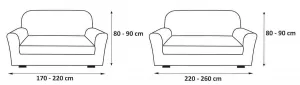 Poťah multielastický na sedaciu súpravu, Lazos, hnedý dvojkreslo - š. 120 - 160 cm