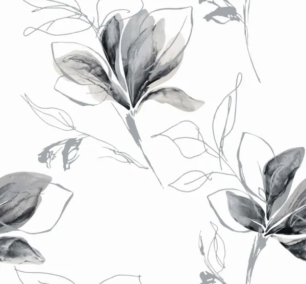 Záves dekoračný, OXY Magnolie 150 cm, šedý 150 cm