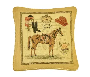 Návlek na vankúš, Ornament Kôň, farebný, 43 x 43 cm