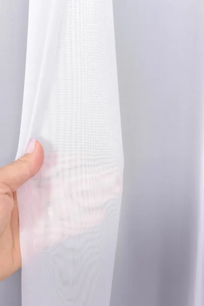 Zácloná voálová, Hladká metráž, biela, 295 cm 295 cm