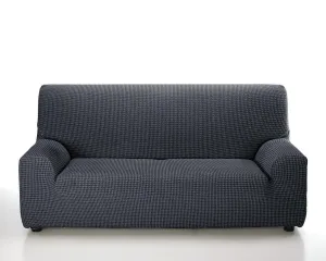 Poťah na sedačku multielastický, dezén SADA, modrý štvorkreslo 240 - 270 cm
