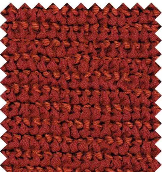 Poťah na sedačku multielastický, dezén SADA, tehlový štvorkreslo 240 - 270 cm
