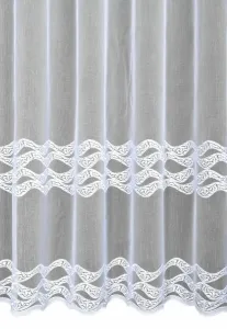 Záclona markizeta, Vlny metráž, biela 250 cm