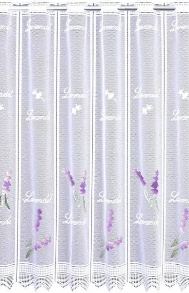 Záclona žakárová, Levanduľa drapérka metráž, fialová 60 cm