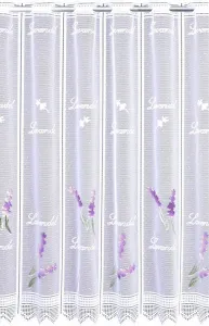 Záclona žakárová, Levanduľa drapérka metráž, fialová 60 cm