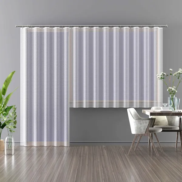 Hotová záclona alebo balkónový komplet, Zlatuše s olovkom, biela 200 x 245 cm
