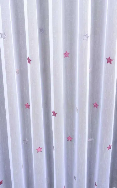 Záclona markizeta, Hviezdičky, bordové 140 cm