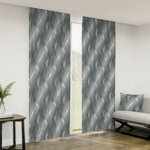 Záves dekoračný alebo látka, OXY Waves, sivý, 150 cm 150 cm