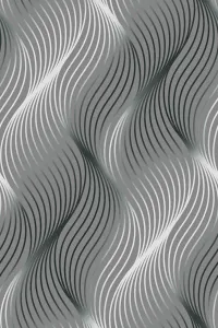 Záves dekoračný alebo látka, OXY Waves, sivý, 150 cm 150 cm