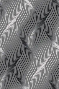 Záves dekoračný alebo látka, Soft Waves, sivý, 150 cm 150 cm